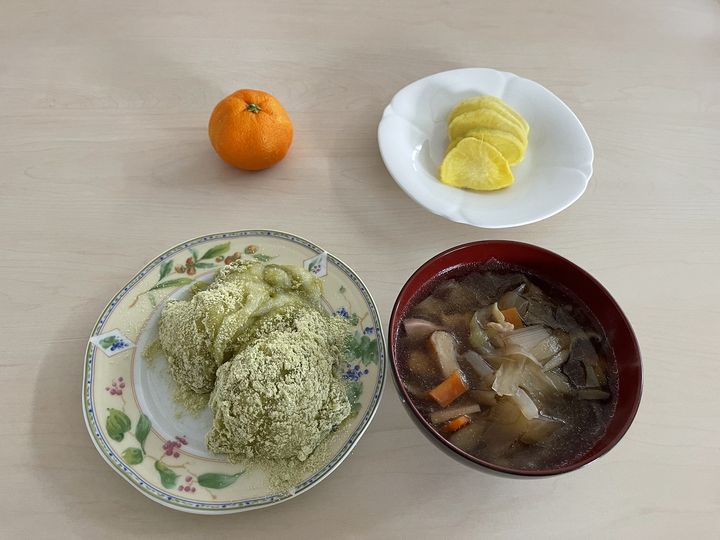 餡子にきな粉もち・お雑煮